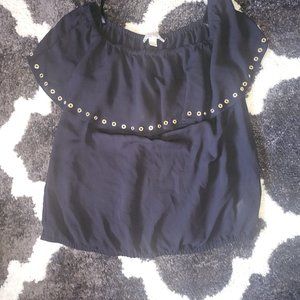 Michael Kors, off the shoulder black blouse